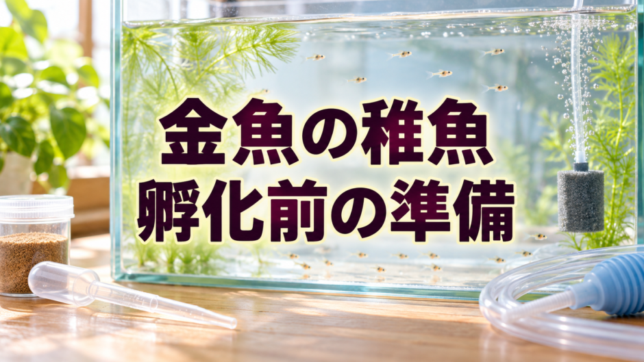 金魚の稚魚を迎える準備｜孵化前にそろえる容器・餌・掃除用品のアイキャッチ画像