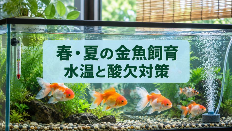 春・夏の金魚飼育｜水温上昇・酸欠・餌の増やし方に注意のアイキャッチ画像