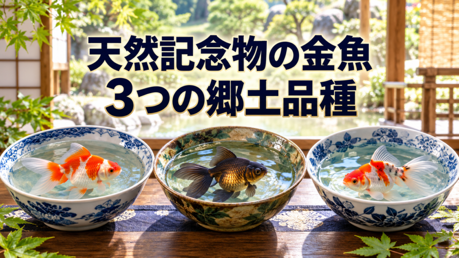 天然記念物の金魚3種｜土佐錦魚・地金・いづもナンキンの特徴のアイキャッチ画像