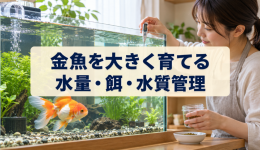 金魚を大きく育てる方法｜水量・餌・水質管理のポイント