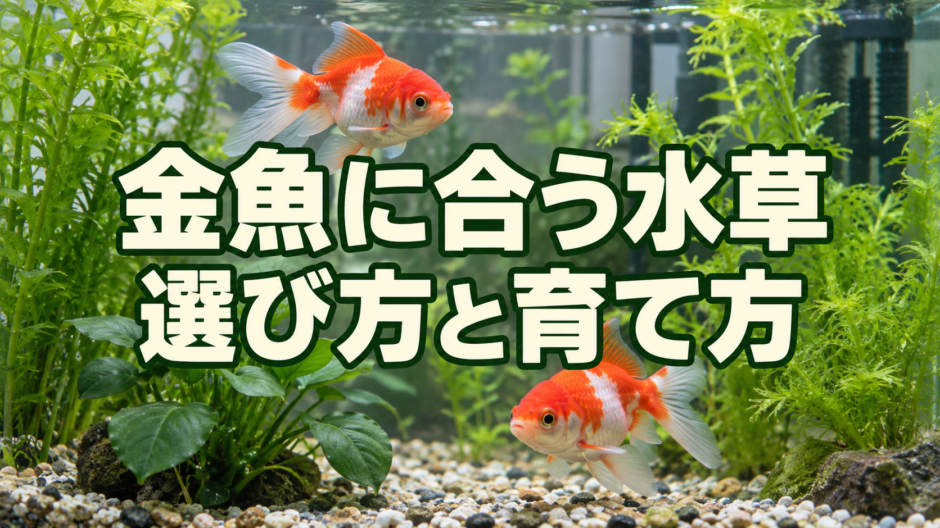 金魚に合う水草4種類｜選び方・入れ方と食べられるときの対策のアイキャッチ画像