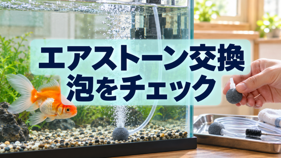 金魚水槽のエアストーン交換時期｜泡が弱い・詰まるときの確認