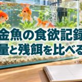 金魚の食欲を記録する方法｜量・時間・残餌を比べる