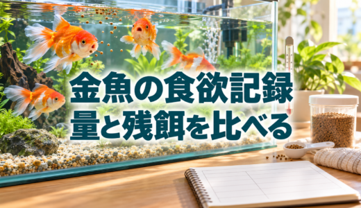 金魚の食欲を記録する方法｜量・時間・残餌を比べる