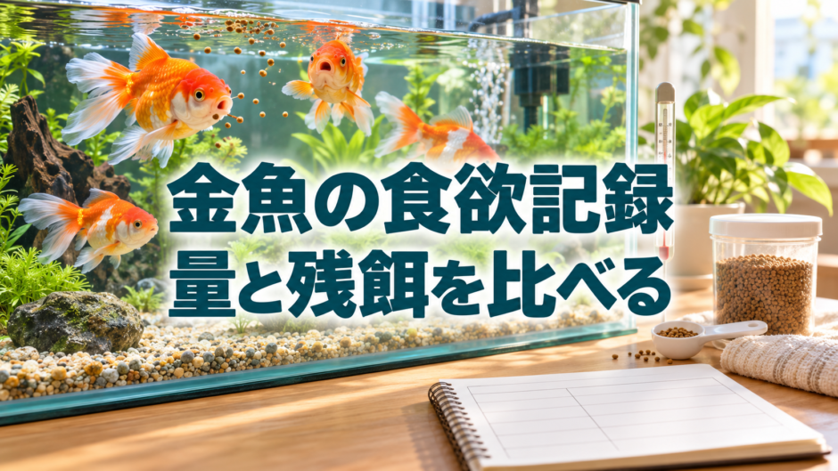 金魚の食欲を記録する方法｜量・時間・残餌を比べる