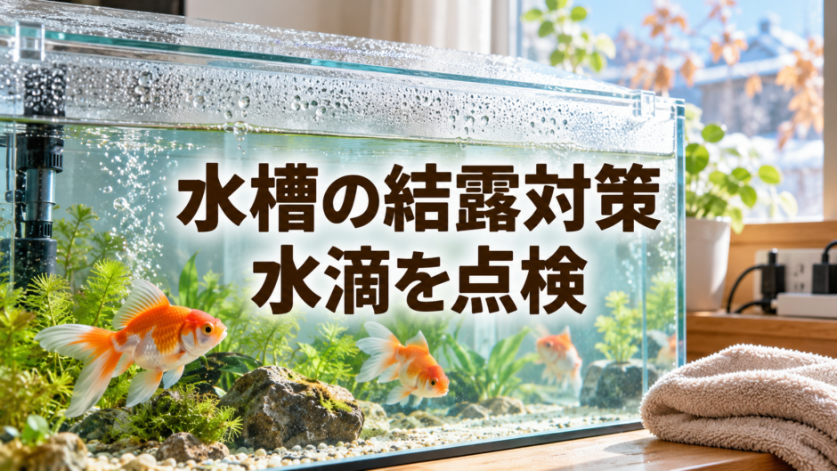 金魚水槽の結露対策。ふた・照明・窓際の見直し方
