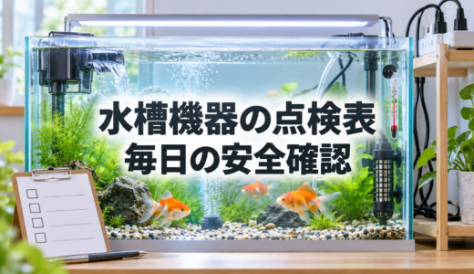 金魚水槽の機器点検表｜フィルター・エア・ヒーター・照明