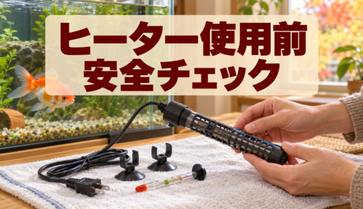 金魚水槽のヒーター使用前点検｜ひび・汚れ・キスゴムを確認