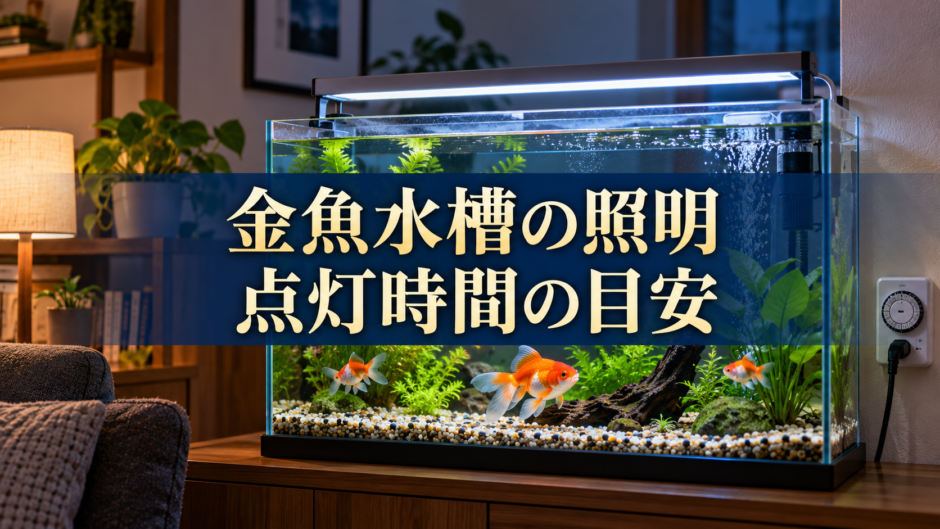 金魚水槽の照明は何時間？点灯・消灯とコケ対策の基本