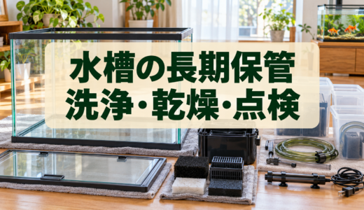 金魚水槽を長期間使わないときの保管｜洗浄・乾燥・再開前の点検
