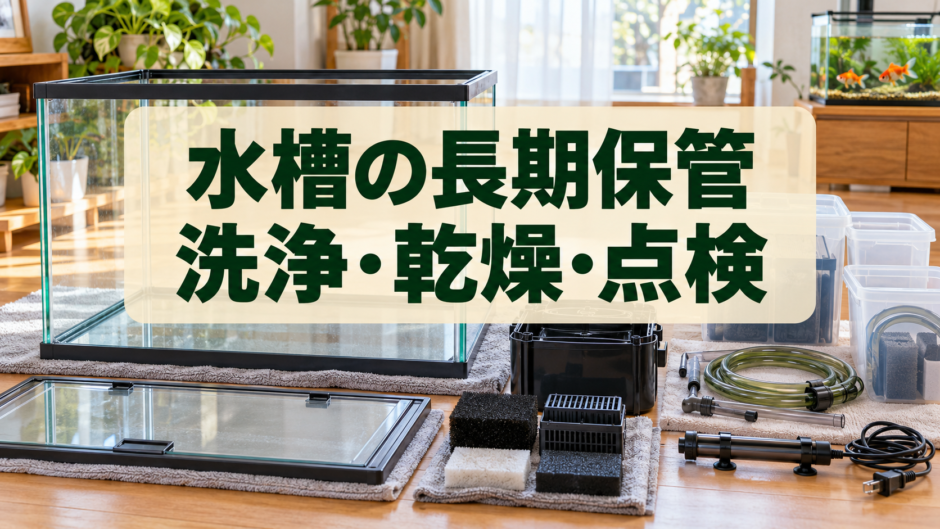 金魚水槽を長期間使わないときの保管｜洗浄・乾燥・再開前の点検