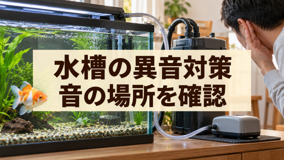 金魚水槽の異音対策｜フィルター・エアポンプ・振動を切り分ける