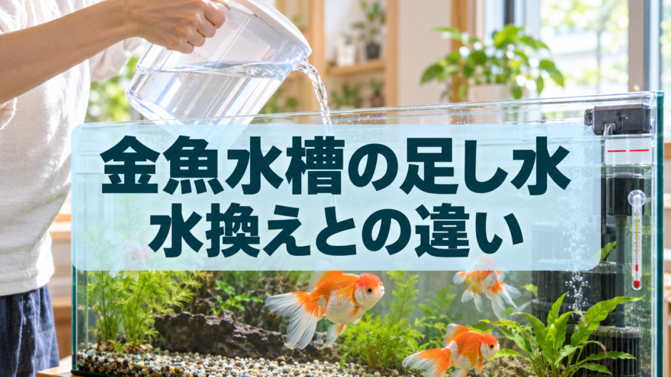 金魚水槽の足し水方法｜蒸発分の補給と水換えの違い