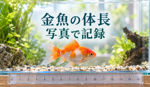金魚の体長を測る方法｜水から出さず写真で成長を記録するコツ