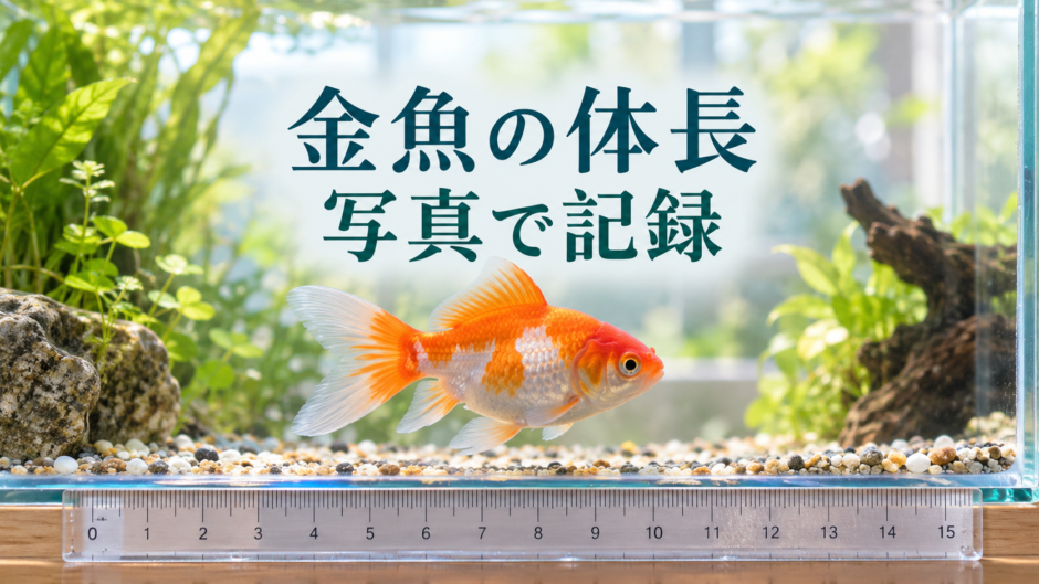 金魚の体長を測る方法｜水から出さず写真で成長を記録するコツ