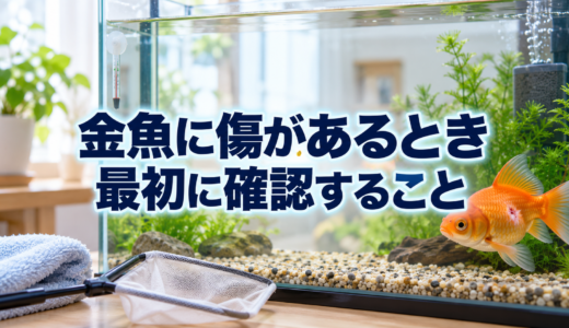 金魚に傷があるときの対処｜原因確認・隔離・水質管理