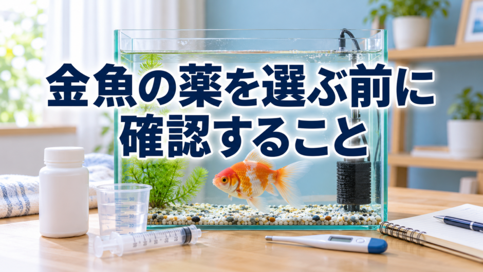 金魚の薬を選ぶ前に確認すること｜効能・水量・計量・期限の見方
