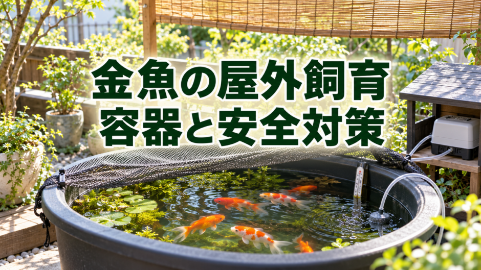 金魚の屋外飼育｜容器・日よけ・水温・外敵対策