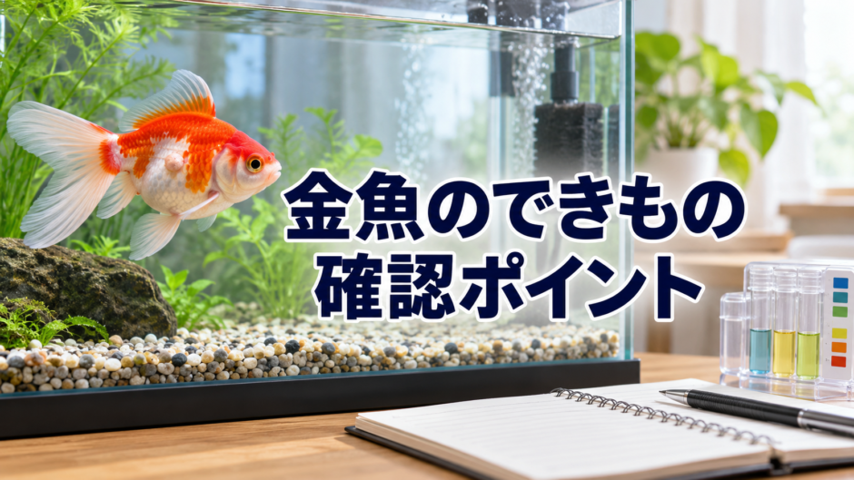 金魚にできものがあるときの確認手順｜色・位置・広がりを記録