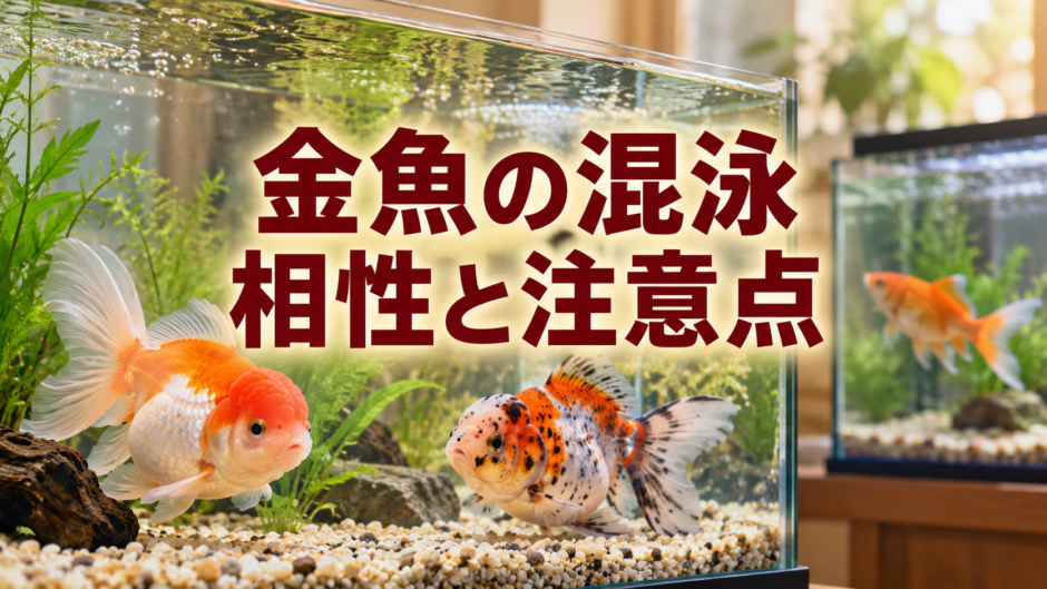金魚の混泳｜相性を決める5つの条件と同居させる手順のアイキャッチ