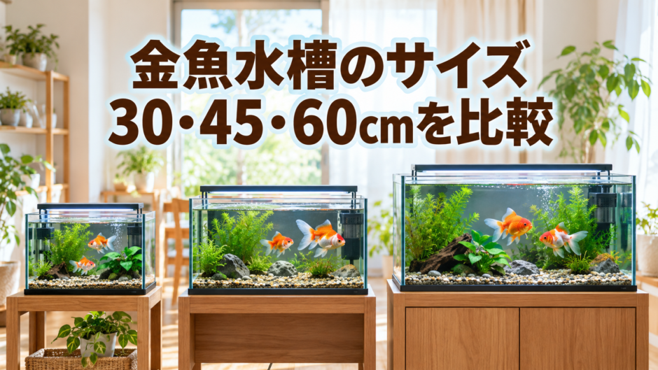 金魚水槽のサイズは何cm？30・45・60cmの選び方