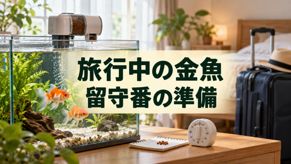 旅行中の金魚の留守番｜餌・水換え・自動給餌器の準備