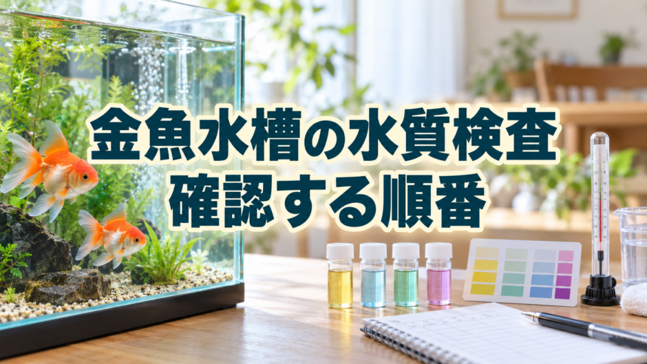 金魚水槽の水質検査｜アンモニア・亜硝酸・pHを確認する順番