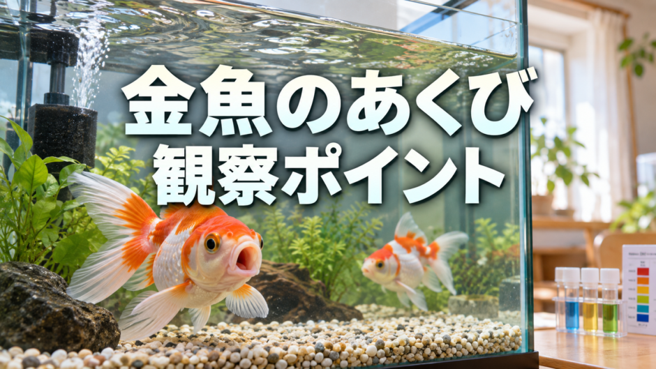 金魚のあくびは病気？口を大きく開けるときの観察ポイントのアイキャッチ