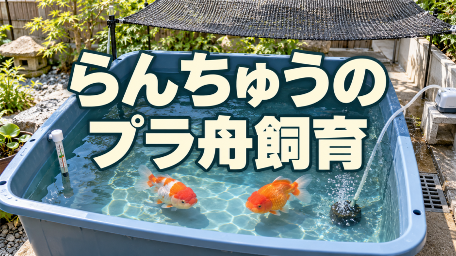 らんちゅうをプラ舟で飼う準備｜置き場所・水量・日よけ・排水